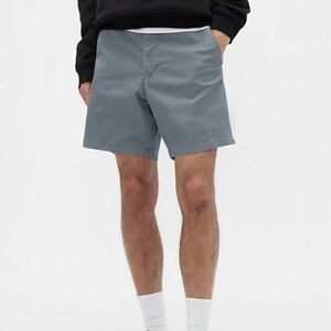 Gap Gray Chino Shorts 7” Flat Front Neutral 29